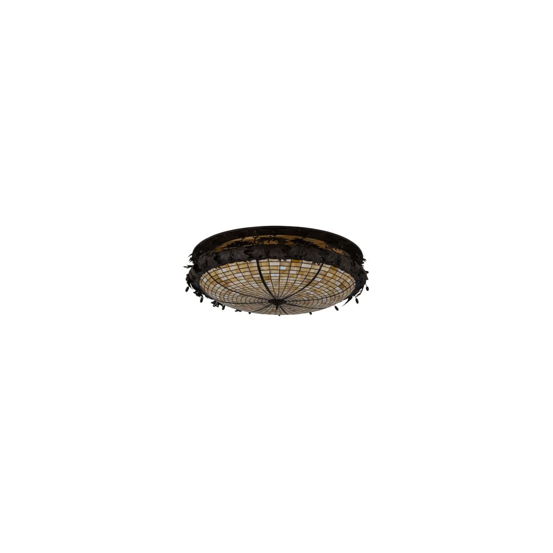Greenbriar Oak 8 Light 52" Wide Semi-Flush Bowl Ceiling Fixture - Antique Copper Finish - Medium Bulb Base