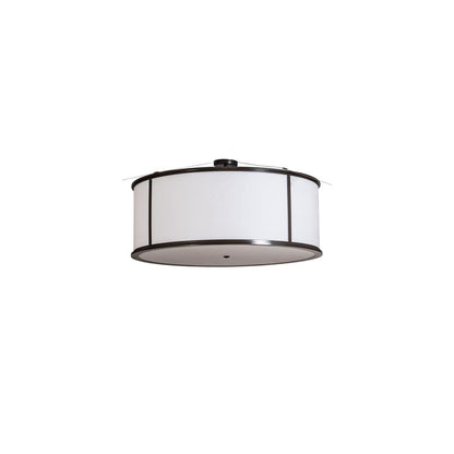 Arcas 8 Light 48" Wide Semi-Flush Drum Ceiling Fixture - Timeless Bronze Finish - Medium Bulb Base