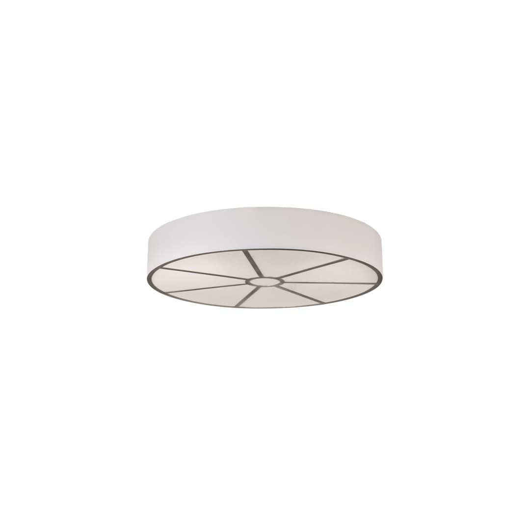Cilindro 10 Light 60" Wide Semi-Flush Drum Ceiling Fixture - Nickel Finish - Medium Bulb Base
