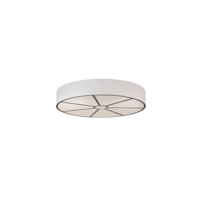 Cilindro 10 Light 60" Wide Semi-Flush Drum Ceiling Fixture - Nickel Finish - Medium Bulb Base