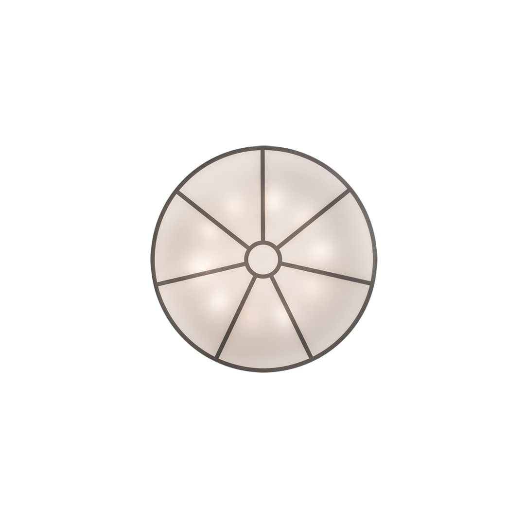 Cilindro 10 Light 60" Wide Semi-Flush Drum Ceiling Fixture - Nickel Finish - Medium Bulb Base