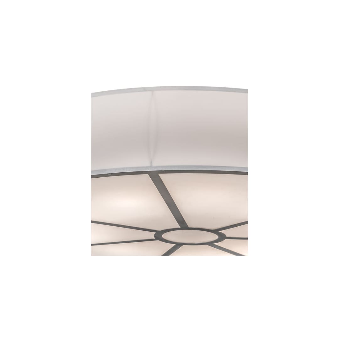 Cilindro 10 Light 60" Wide Semi-Flush Drum Ceiling Fixture - Nickel Finish - Medium Bulb Base