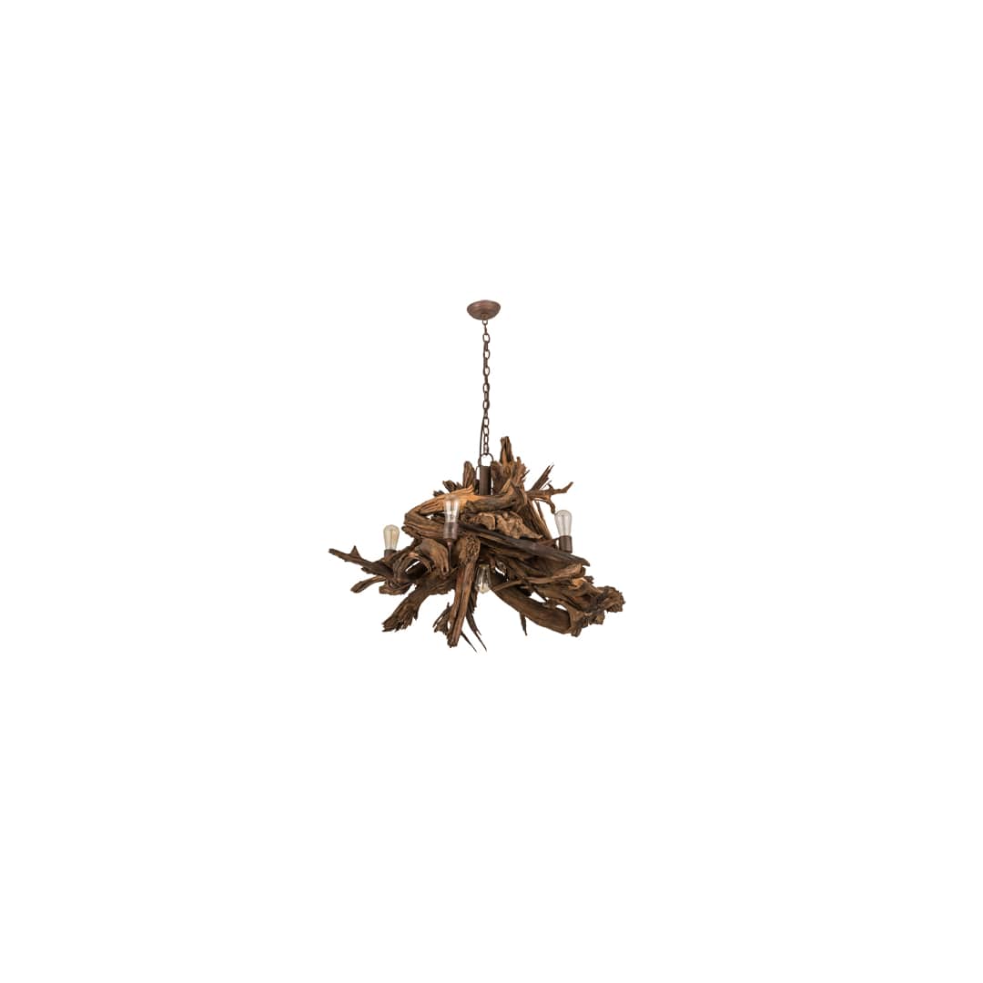 Driftwood 6 Light 40" Wide Abstract Chandelier