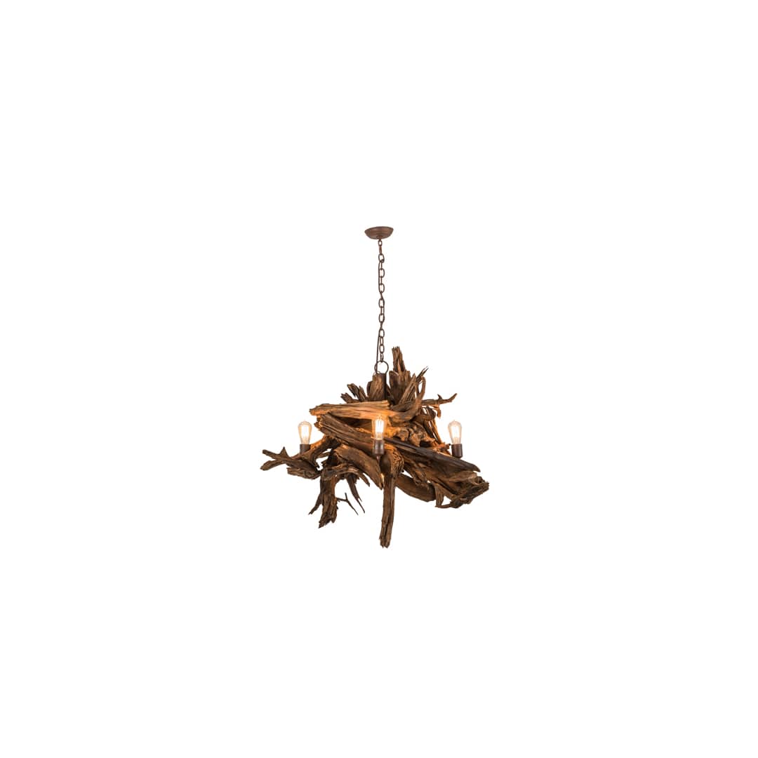 Driftwood 6 Light 40" Wide Abstract Chandelier