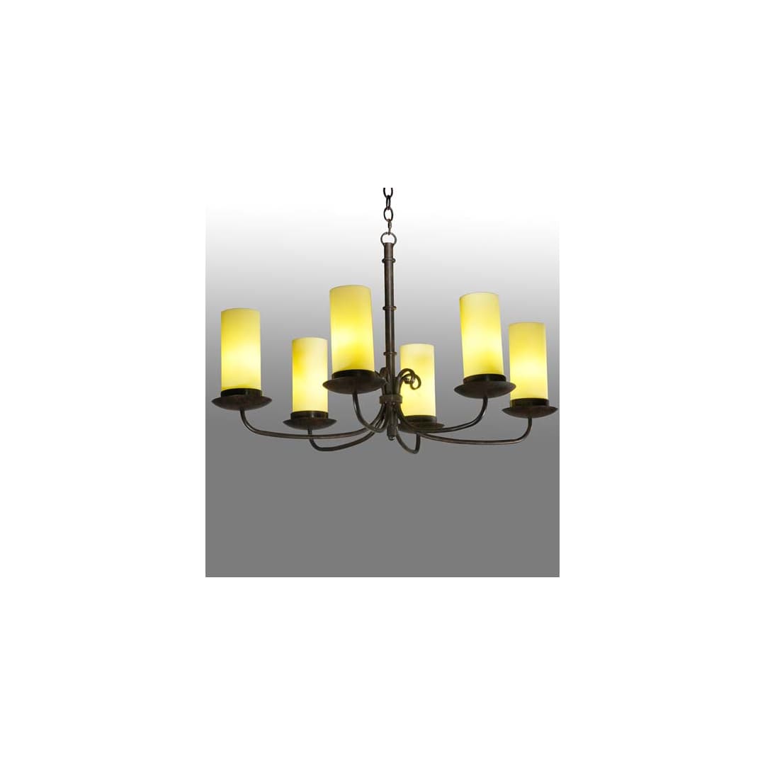 Long Atria 6 Light 28" Wide Chandelier