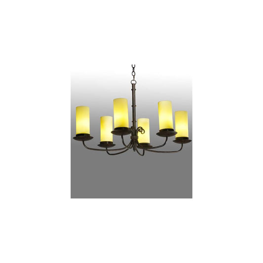 Long Atria 6 Light 28" Wide Chandelier