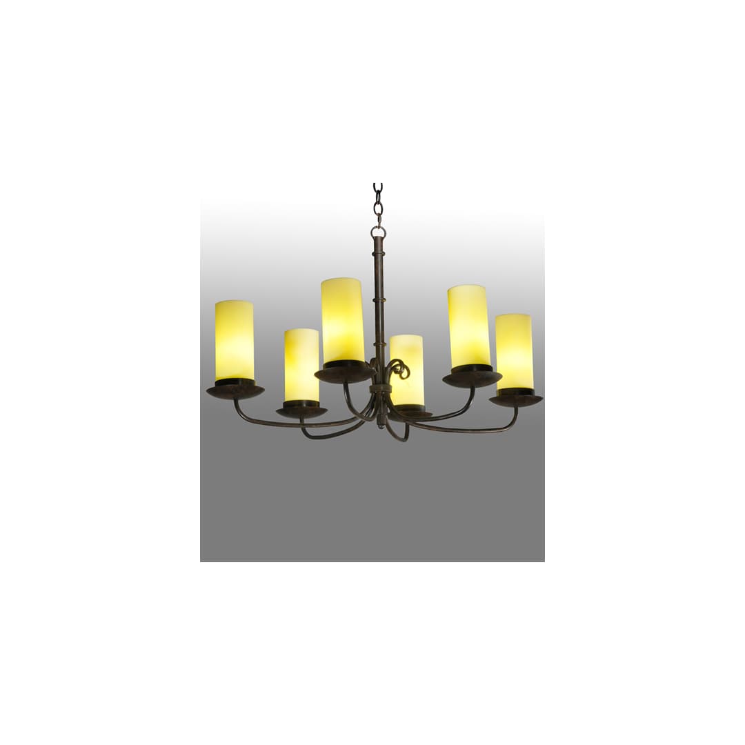 Long Atria 6 Light 28" Wide Chandelier