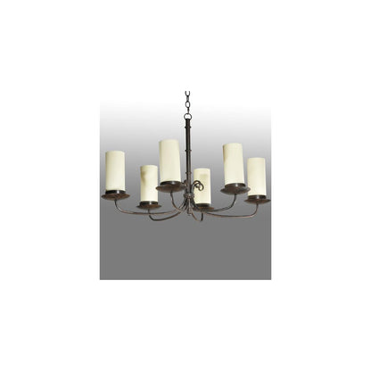 Long Atria 6 Light 28" Wide Chandelier