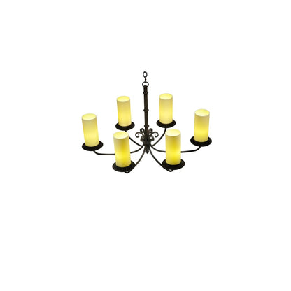 Long Atria 6 Light 28" Wide Chandelier