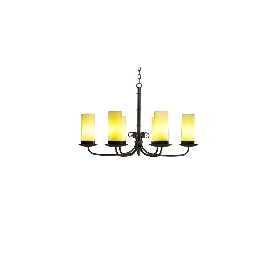 Long Atria 6 Light 28" Wide Chandelier