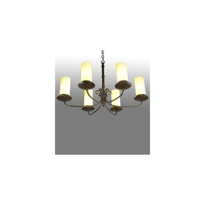 Long Atria 6 Light 28" Wide Chandelier