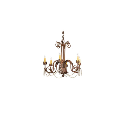 Lindsay 6 Light 26" Wide Crystal Candle Style Chandelier