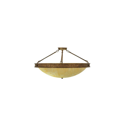 Dionne 3 Light 30" Wide Semi-Flush Bowl Ceiling Fixture - Pompeii Gold Finish