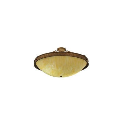 Dionne 3 Light 30" Wide Semi-Flush Bowl Ceiling Fixture - Pompeii Gold Finish