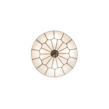 Vincent Honeycomb 4 Light 20" Wide Semi-Flush Bowl Ceiling Fixture - Antique Brass Finish