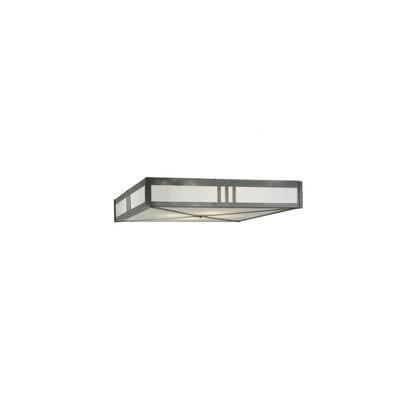 Whitewing 4 Light 36" Wide Flush Mount Square Ceiling Fixture - Blackened Pewter Finish - Medium Bulb Base