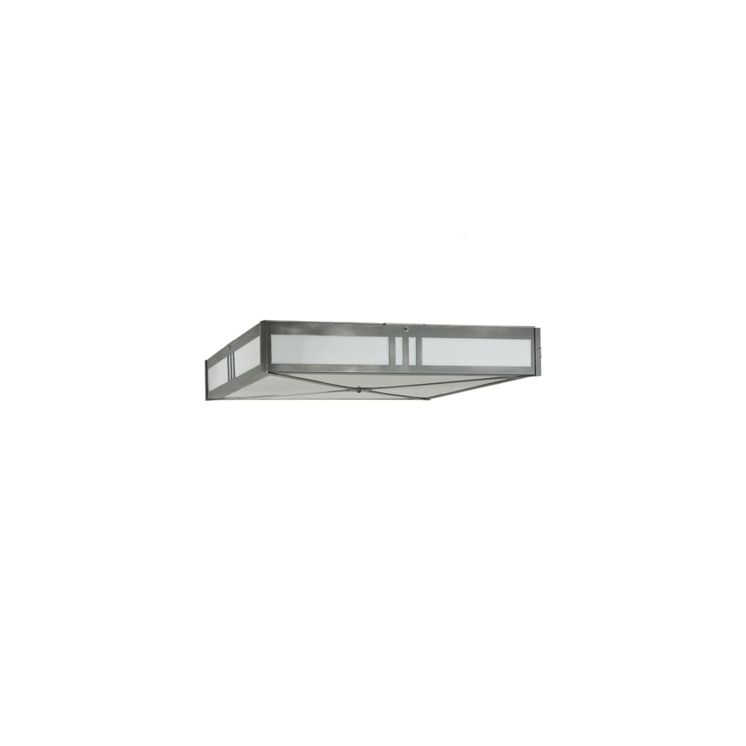 Whitewing 4 Light 36" Wide Flush Mount Square Ceiling Fixture - Blackened Pewter Finish - Medium Bulb Base