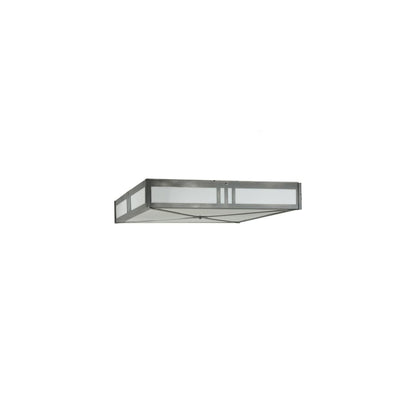 Whitewing 4 Light 36" Wide Flush Mount Square Ceiling Fixture - Blackened Pewter Finish - Medium Bulb Base