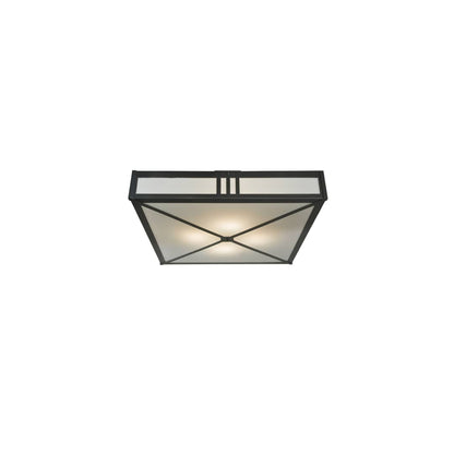 Whitewing 4 Light 36" Wide Flush Mount Square Ceiling Fixture - Blackened Pewter Finish - Medium Bulb Base
