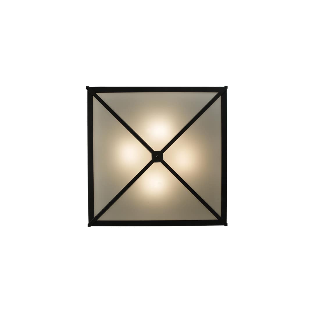 Whitewing 4 Light 36" Wide Flush Mount Square Ceiling Fixture - Blackened Pewter Finish - Medium Bulb Base