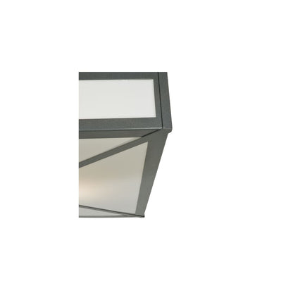 Whitewing 4 Light 36" Wide Flush Mount Square Ceiling Fixture - Blackened Pewter Finish - Medium Bulb Base