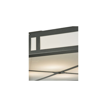 Whitewing 4 Light 36" Wide Flush Mount Square Ceiling Fixture - Blackened Pewter Finish - Medium Bulb Base