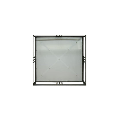 Whitewing 4 Light 36" Wide Flush Mount Square Ceiling Fixture - Blackened Pewter Finish - Medium Bulb Base
