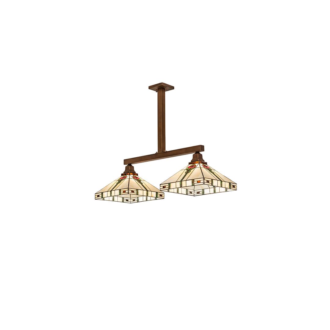 2 Light 39" Wide Linear Pendant