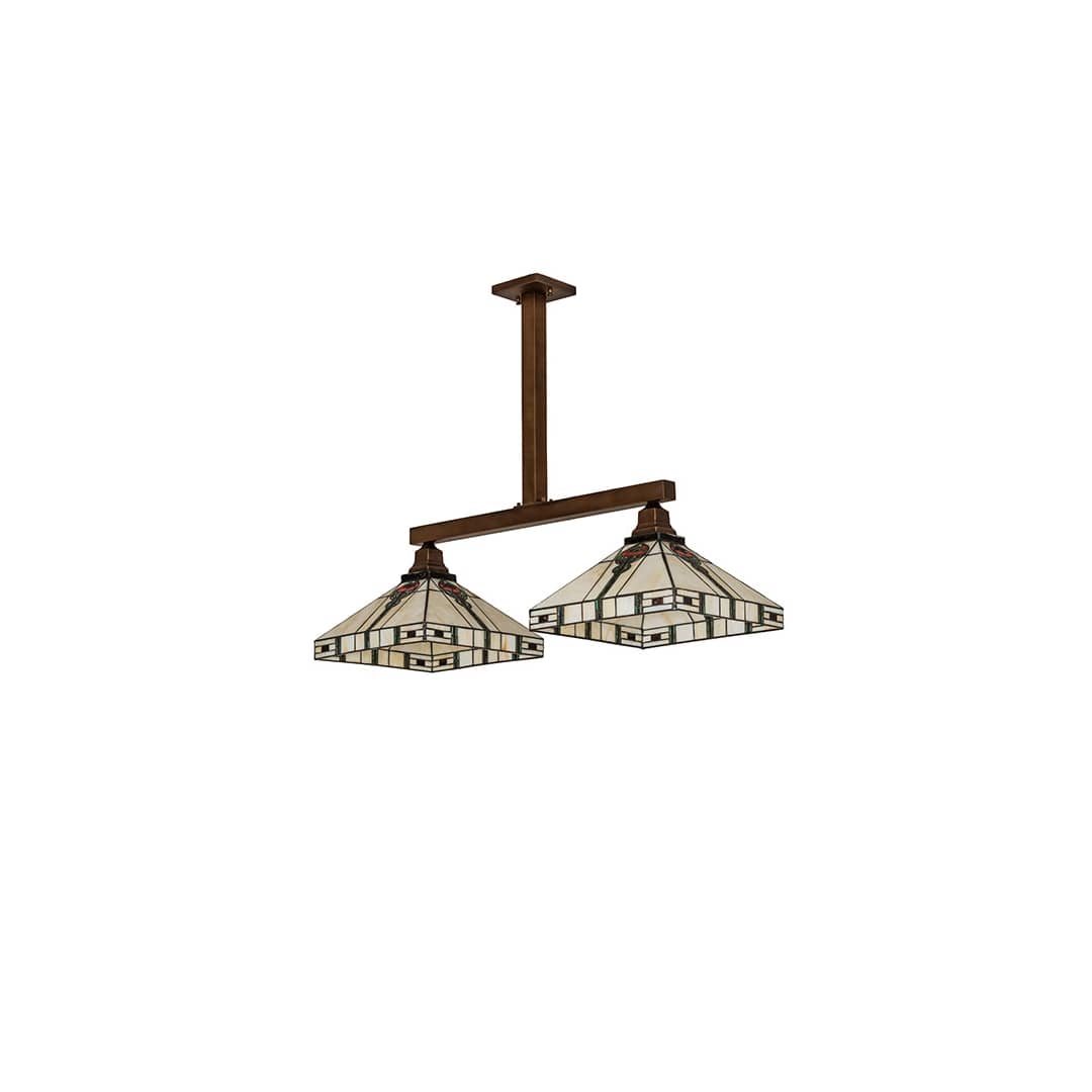 2 Light 39" Wide Linear Pendant