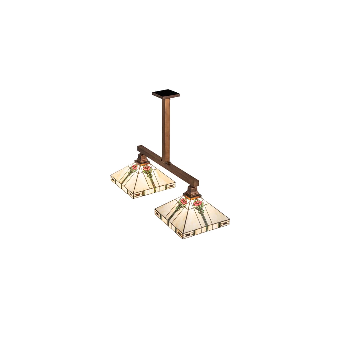 2 Light 39" Wide Linear Pendant