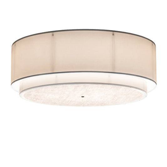 Cilindro 72" Wide LED Flush Mount Drum Ceiling Fixture with Fabric Shade