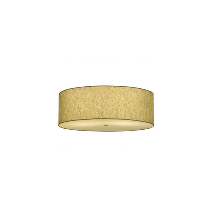 Cilindro 3 Light 36" Wide Semi-Flush Drum Ceiling Fixture - Natural Aluminum Finish