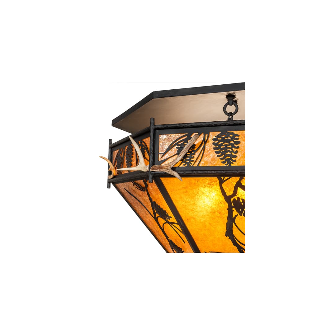 Whispering Pines 8 Light 46" Wide Semi-Flush Ceiling Fixture