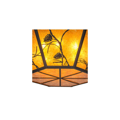 Whispering Pines 8 Light 46" Wide Semi-Flush Ceiling Fixture