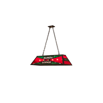 6 Light 48" Wide Billiard Linear Pendant