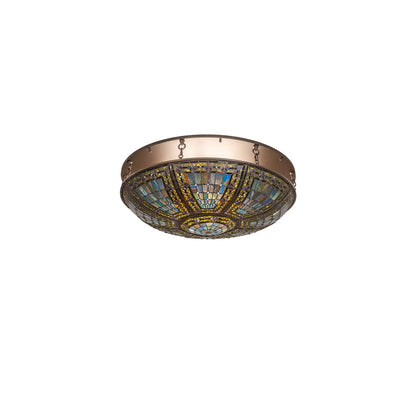 Fleur-de-lis 8 Light 40" Wide Semi-Flush Bowl Ceiling Fixture - Oil Rubbed Bronze Finish