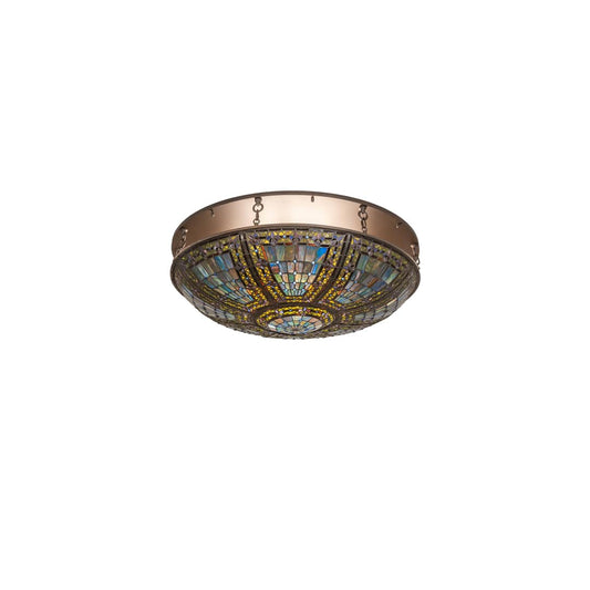 Fleur-de-lis 8 Light 40" Wide Semi-Flush Bowl Ceiling Fixture - Oil Rubbed Bronze Finish