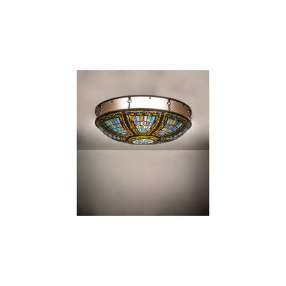 Fleur-de-lis 8 Light 40" Wide Semi-Flush Bowl Ceiling Fixture - Oil Rubbed Bronze Finish