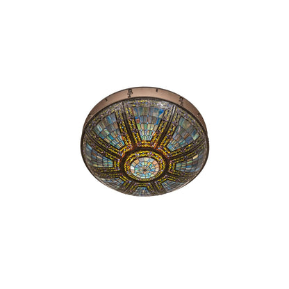 Fleur-de-lis 8 Light 40" Wide Semi-Flush Bowl Ceiling Fixture - Oil Rubbed Bronze Finish