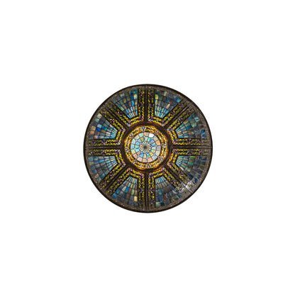 Fleur-de-lis 8 Light 40" Wide Semi-Flush Bowl Ceiling Fixture - Oil Rubbed Bronze Finish