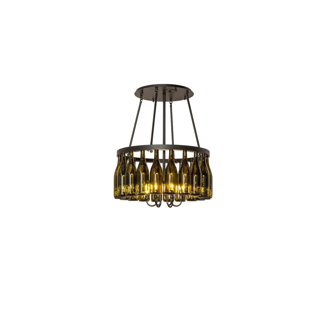 Tuscan Vineyard 6 Light 36" Wide Semi-Flush Drum Ceiling Fixture