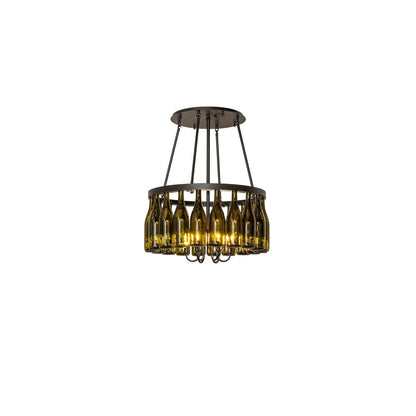 Tuscan Vineyard 6 Light 36" Wide Semi-Flush Drum Ceiling Fixture