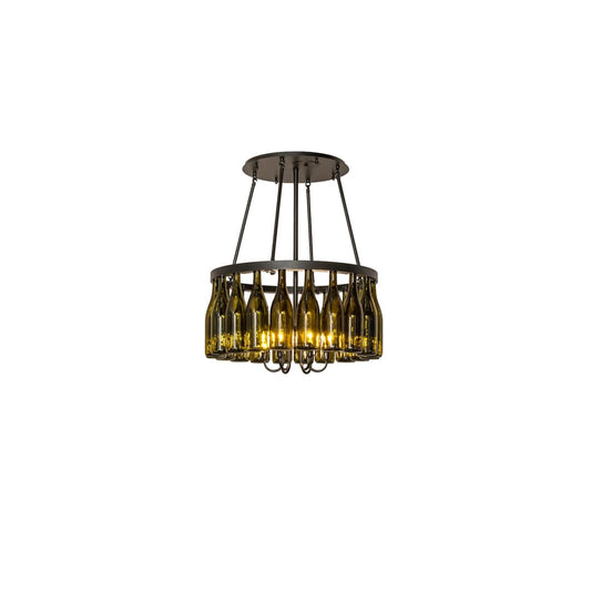 Tuscan Vineyard 6 Light 36" Wide Semi-Flush Drum Ceiling Fixture