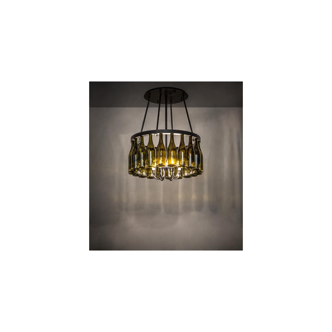 Tuscan Vineyard 6 Light 36" Wide Semi-Flush Drum Ceiling Fixture