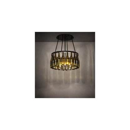 Tuscan Vineyard 6 Light 36" Wide Semi-Flush Drum Ceiling Fixture