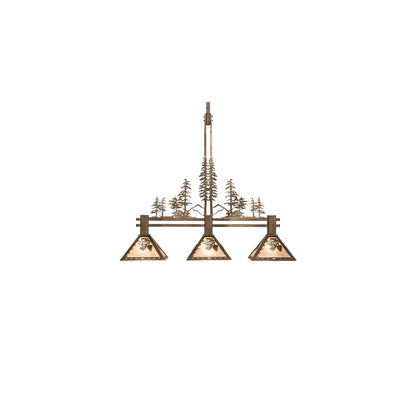 3 Light 45" Wide Linear Pendant