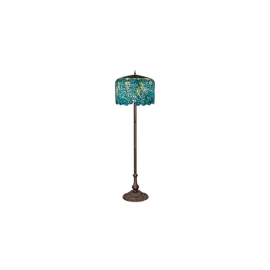 Tiffany Wisteria 3 Light 62" Tall Buffet Floor Lamp