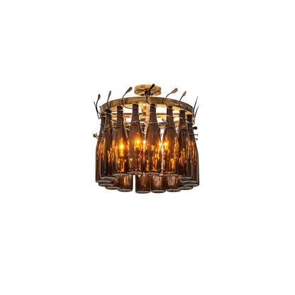 Tuscan Vineyard 5 Light 19" Wide Semi-flush Ceiling Fixture