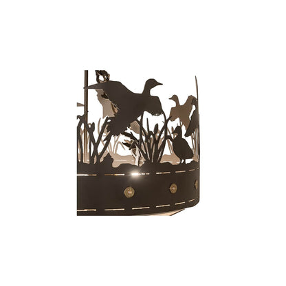 Ducks in Flight 3 Light 24" Wide Semi-Flush Ceiling Fixture