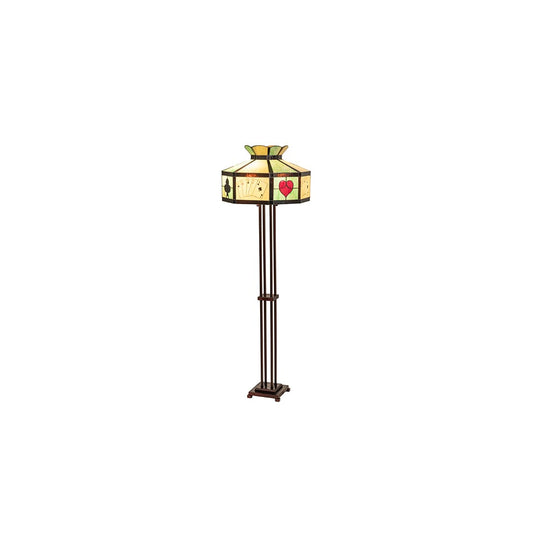 Poker Face 2 Light 64" Tall Buffet Floor Lamp